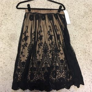 Lace overlay skirt